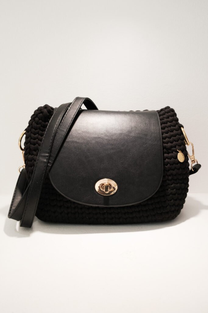 Black Crocheted Purse