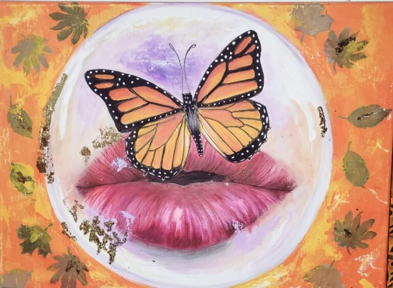 lips on butterfly